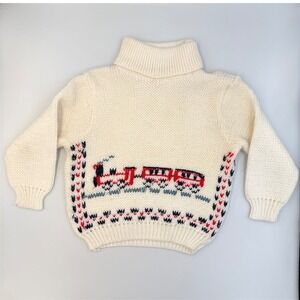 Vintage Train Knit Sweater 18–24M • Little Angel • Cream Acrylic Philippines